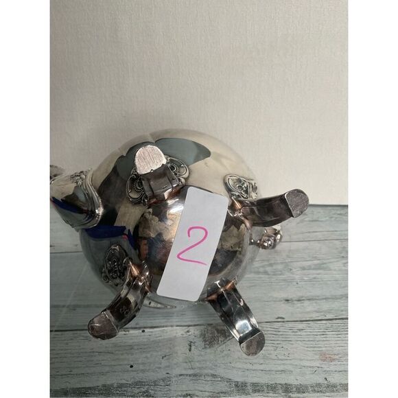 Vintage Wallace Baroque Silverplate Coffee/Tea Pot Ornate Footed #281 Excellent - Picture 4 of 16